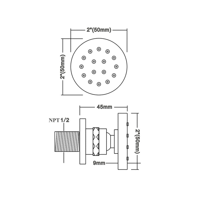 Metro 3-Way Thermostatic Trim Complete Shower Set - Ceiling Mount - 12" Brass/Matt Black