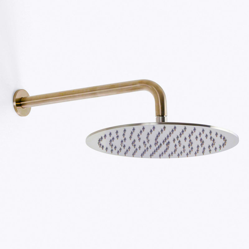 Metro 2-3 Way Thermostatic Trim Complete Shower Set - Wall Mount - 12" Brass/Polished Nickel