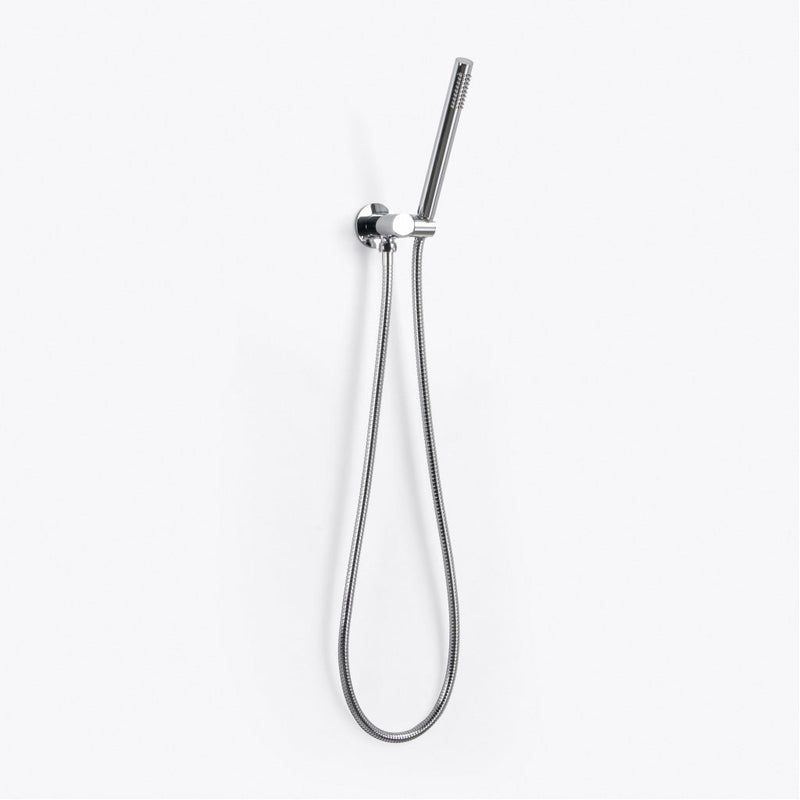 Metro 2-3 Way Thermostatic Trim Complete Shower Set - Ceiling Mount - 8" Brass/Polished Chrome