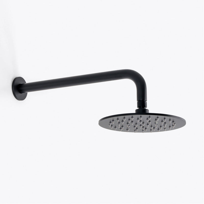 Metro 2-3 Way Thermostatic Trim Complete Shower Set - Wall Mount - 8" Brass/Matt Black