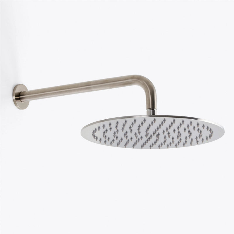 Metro 2-3 Way Thermostatic Trim Complete Shower Set - Wall Mount - 12" Brass/Brushed Nickel