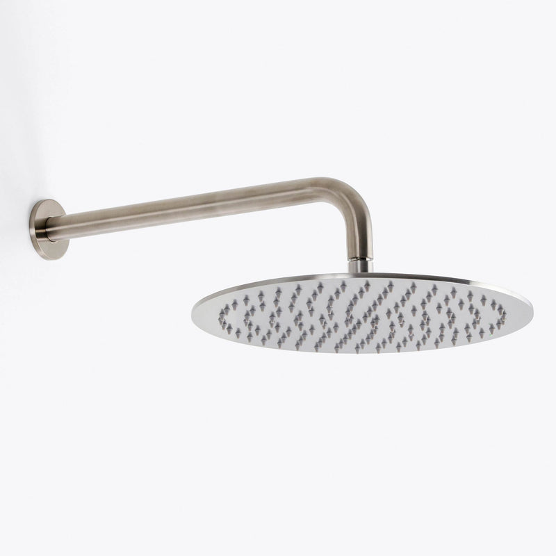 Metro 2-Way Pressure Balance Trim Complete Shower Set - Wall Mount - 12" Brass/Polished Nickel