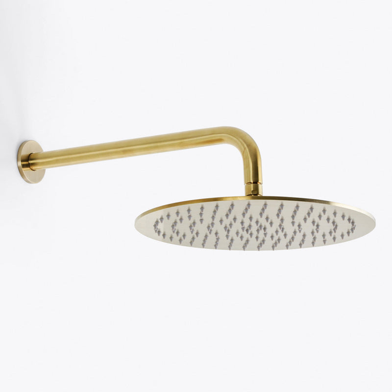 Metro 2-Way Pressure Balance Trim Complete Shower Set - Wall Mount - 12" Brass/Satin Brass