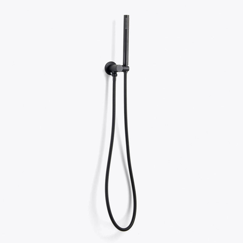 Metro 3 Way Thermostatic Complete Shower Set - Ceiling Mount - 12" Brass/Matt Black