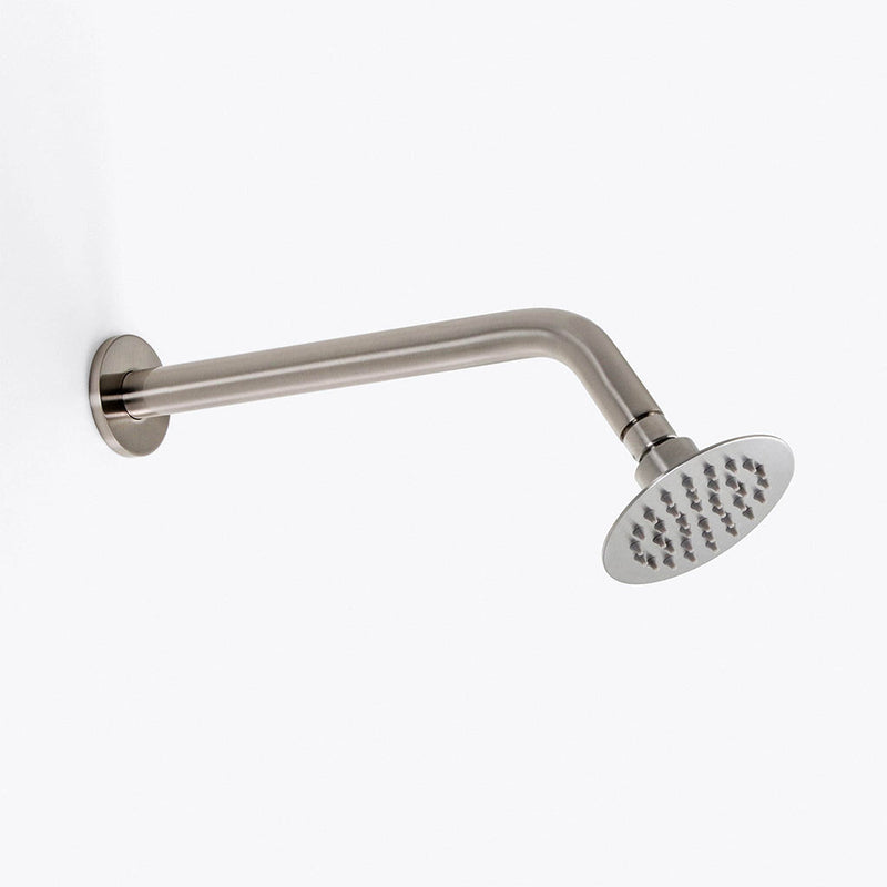 Metro 3 Way Thermostatic Complete Shower Set: 12" Ceiling & 4" Wall Mount Shower Heads with Handheld - Brass/Brushed Nickel
