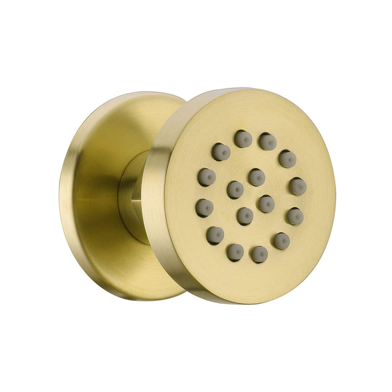 Metro 3 Way Thermostatic Complete Shower Set - Wall Mount - 12" Brass/Satin Brass