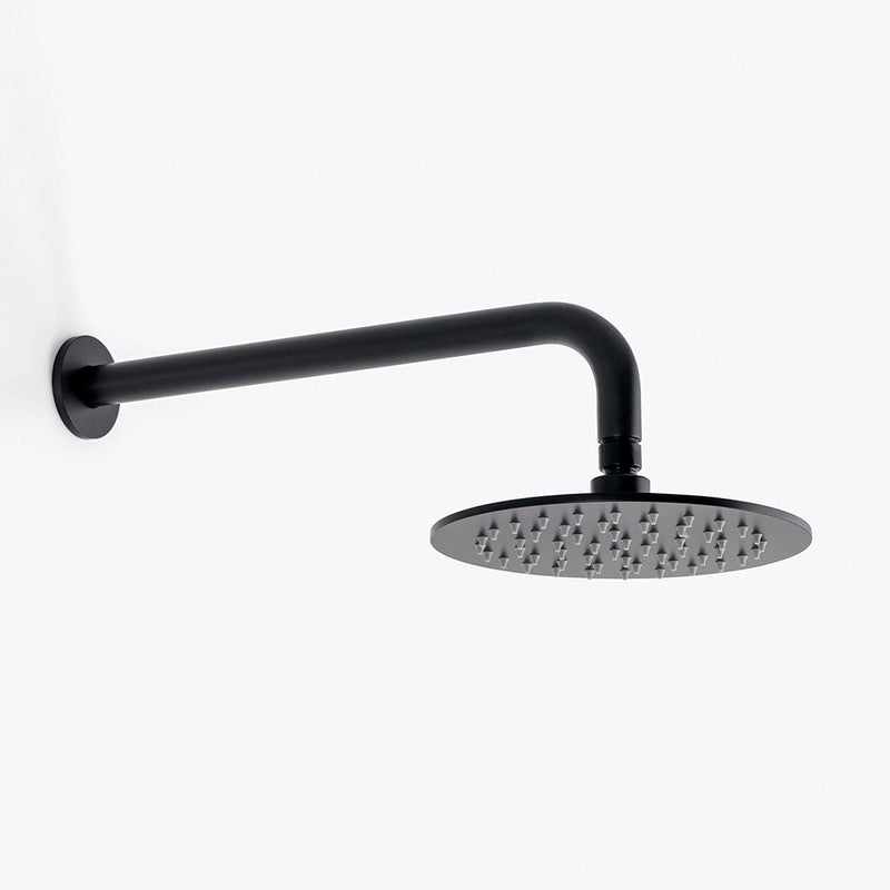 Metro 2 Way Pressure Balance Complete Shower Set - Wall Mount - 8" Brass/Matt Black