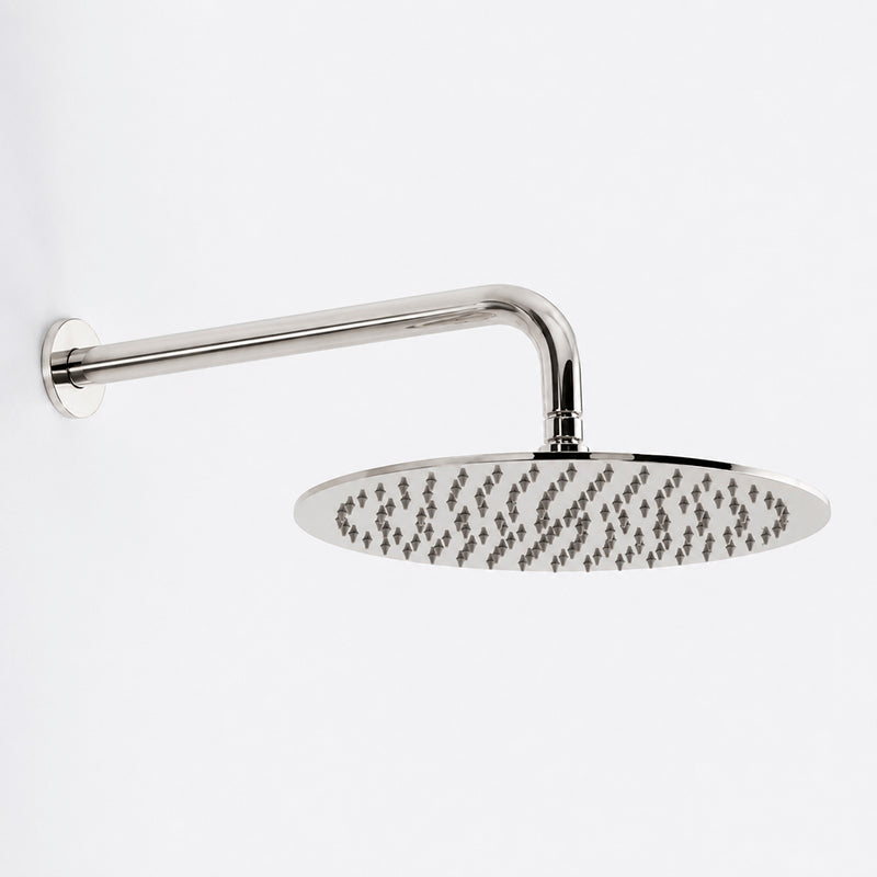Metro 2 Way Pressure Balance Complete Shower Set - Wall Mount - 12" Brass/Polished Nickel