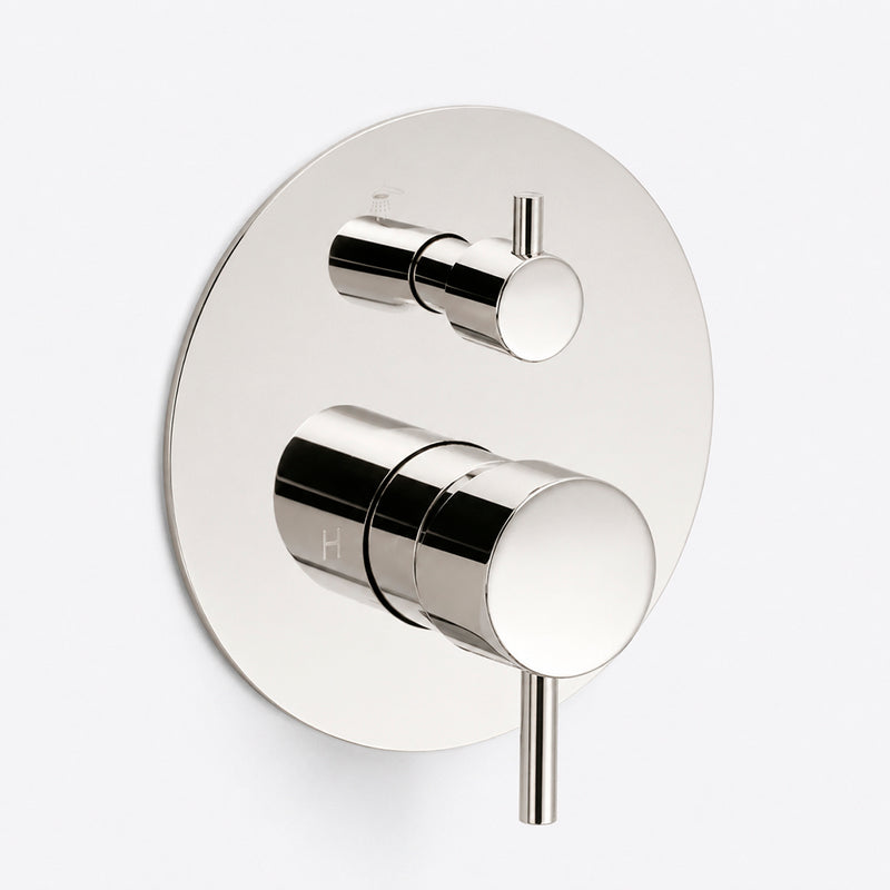 Metro 2 Way Pressure Balance Complete Shower Set - Wall Mount - 12" Brass/Polished Nickel