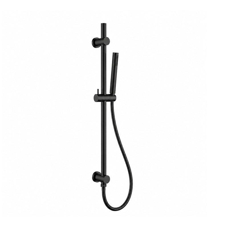 Metro 2 Way Pressure Balance Complete Shower Set - Ceiling Mount - 12" Brass/Matt Black