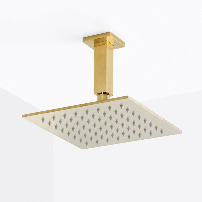 Devon Shower Arm - Ceiling Mount - 4" Brass/Satin Brass