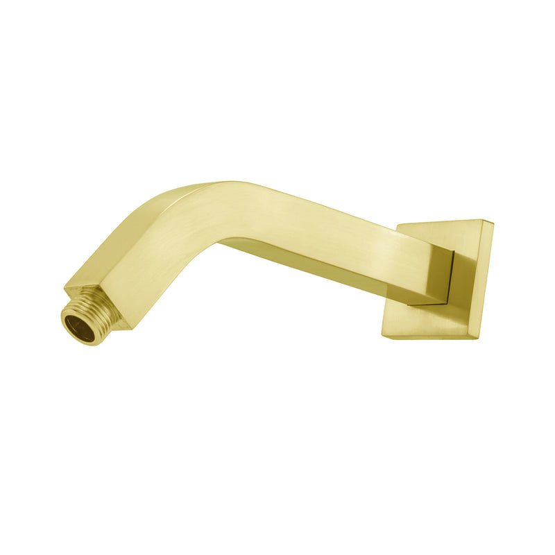 Devon 45 Degrees Shower Arm - Wall Mount - 8" Brass/Satin Brass