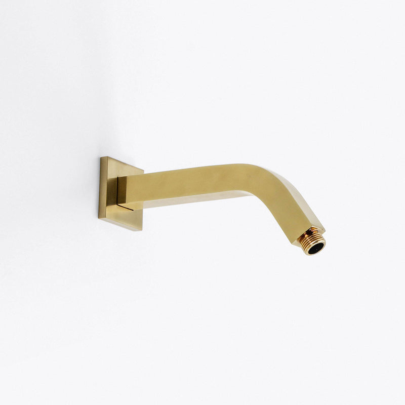 Devon 45 Degrees Shower Arm - Wall Mount - 8" Brass/Satin Brass