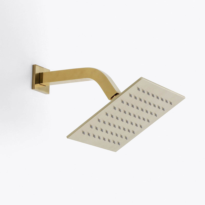 Devon 45 Degrees Shower Arm - Wall Mount - 8" Brass/Satin Brass