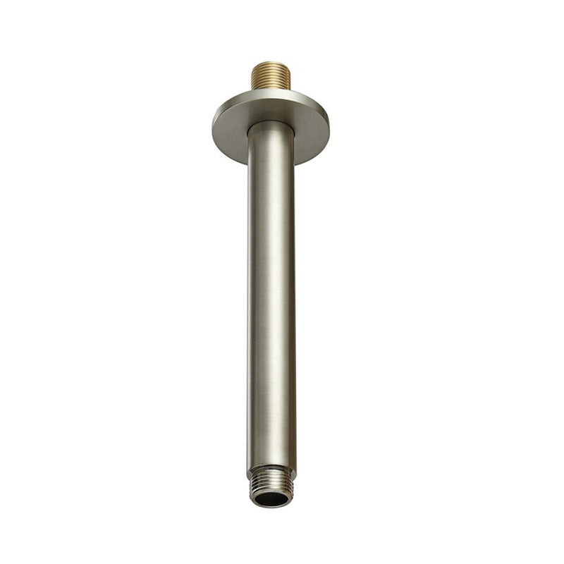 Metro Shower Arm - Ceiling Mount - 8" Brass/Brushed Nickel