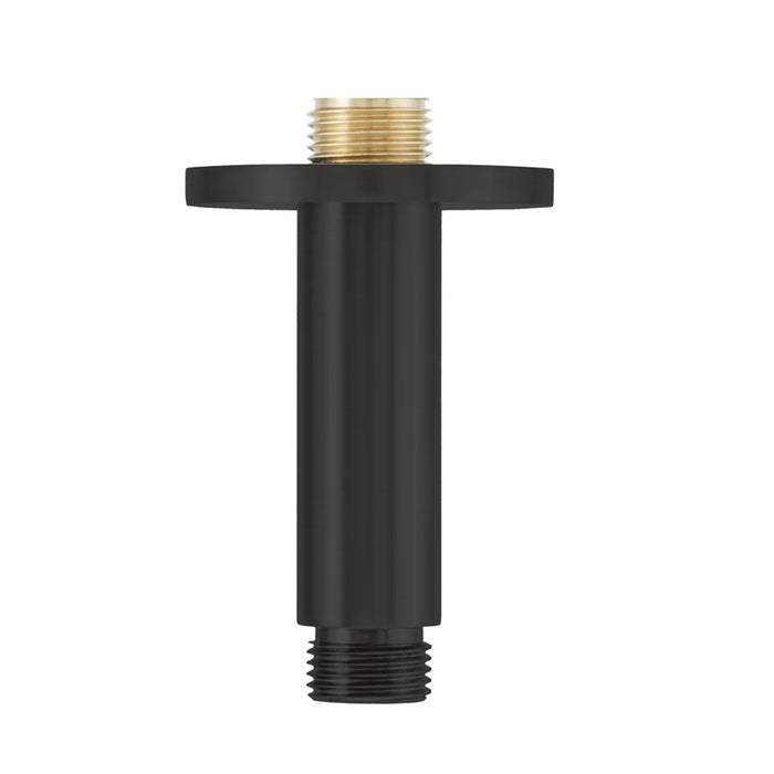 Metro Shower Arm - Ceiling Mount - 4" Brass/Matt Black