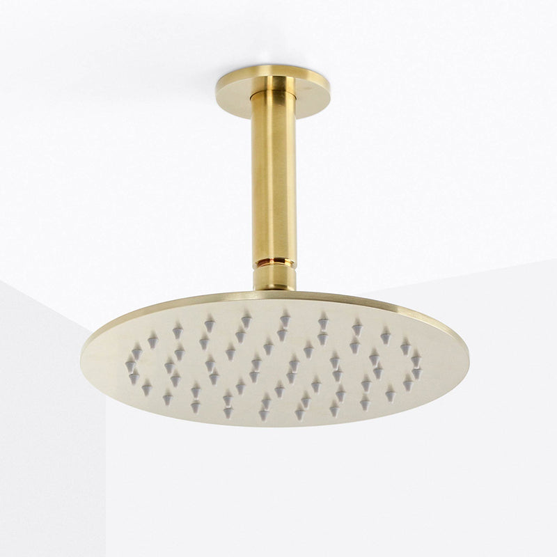 Metro Shower Arm - Ceiling Mount - 4" Brass/Satin Brass