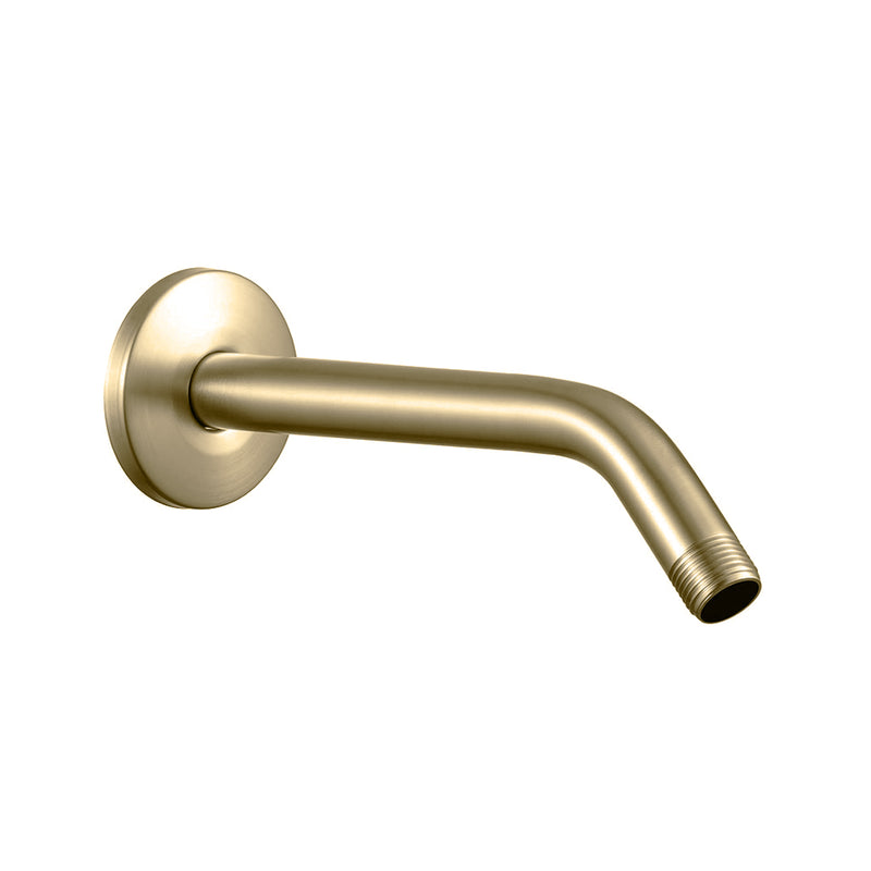 Metro 45 Degrees Shower Arm - Wall Mount - 12" Brass/Satin Brass