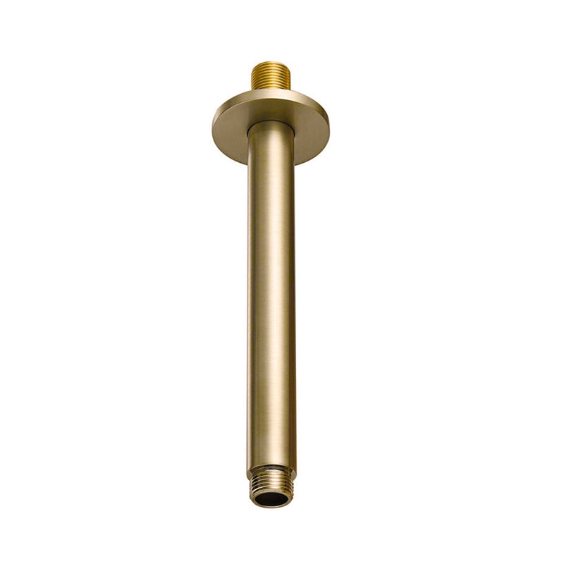 Metro Shower Arm - Ceiling Mount - 8" Brass/Polished Nickel
