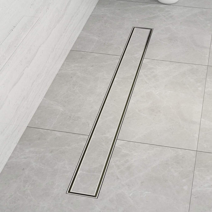 Shower Complements Linear Tile-In Shower Drain - Floor Mount - 48" Stainless Steel/Brushed Stainless Steel