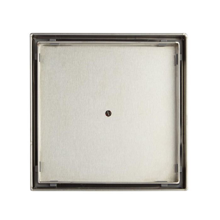 Shower Complements Tile-In Square Shower Drain - Floor Mount - 6" Stainless Steel/Tile