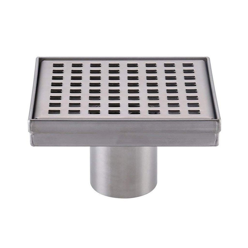Shower Complements Grid Shower Drain - Floor Mount - 4" Stainless Steel/Brushed Stainless Steel