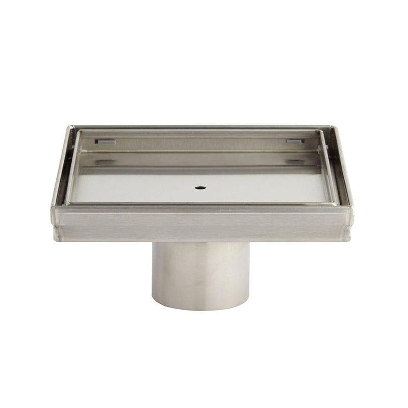 Shower Complements Tile-In Shower Drain - Floor Mount - 4" Stainless Steel/Brushed Stainless Steel