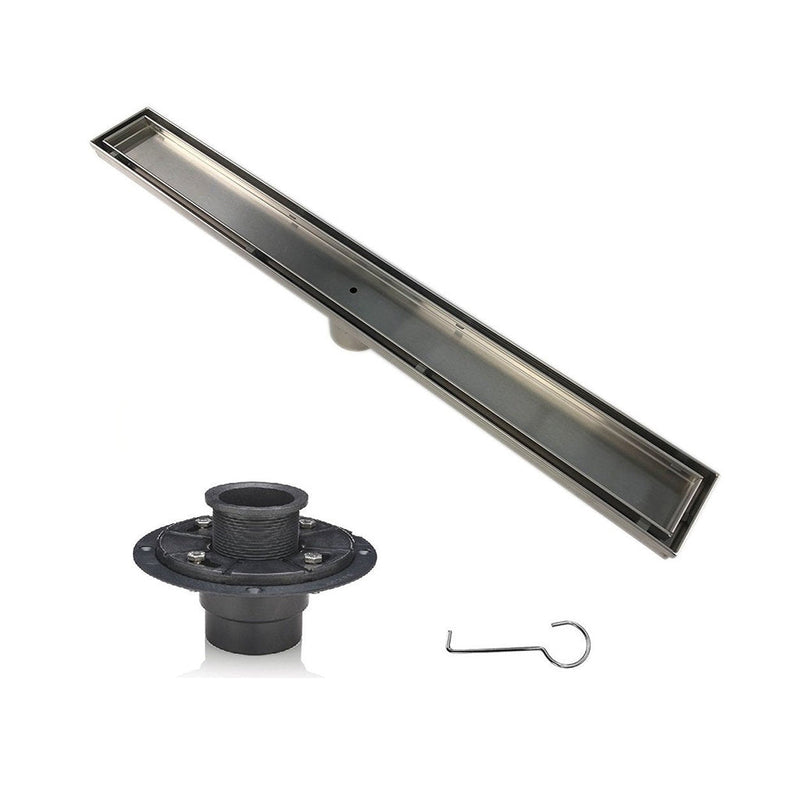 Shower Complements Linear Tile-In Shower Drain - Floor Mount - 32" Stainless Steel/Brushed Stainless Steel