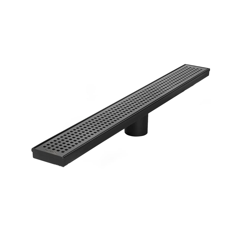 Shower Complements Linear Grid Shower Drain - Floor Mount - 24" Stainless Steel/Matt Black
