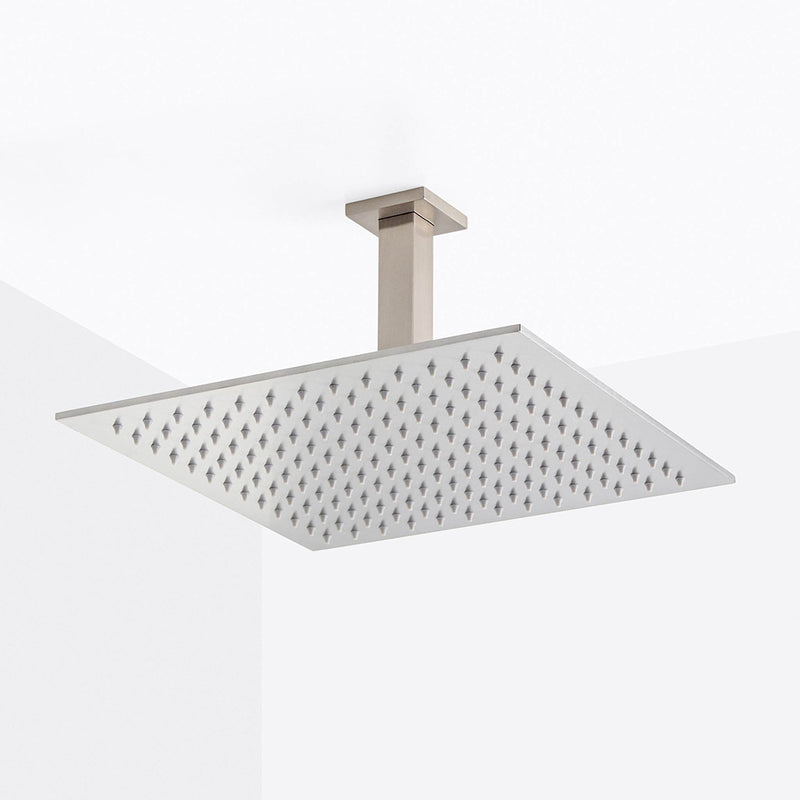 Devon Sharp Nozzles Shower Head - Wall Or Ceiling Mount - 12" Stainless Steel/Brushed Stainless Steel