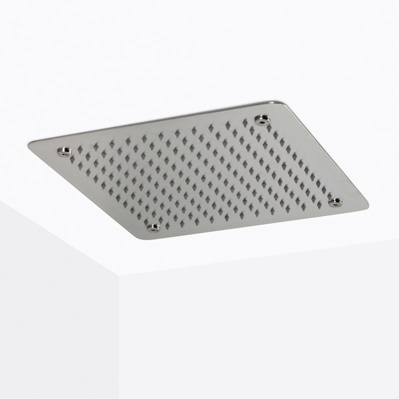 Devon Recessed Shower Head - Flush Mount - 12" Stainless Steel/Brushed Stainless Steel