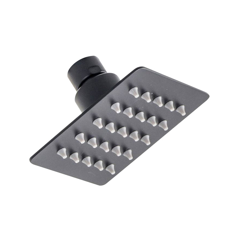 Devon Sharp Nozzles Slim Shower Head - Wall Or Ceiling Mount - 4" Stainless Steel/Matt Black