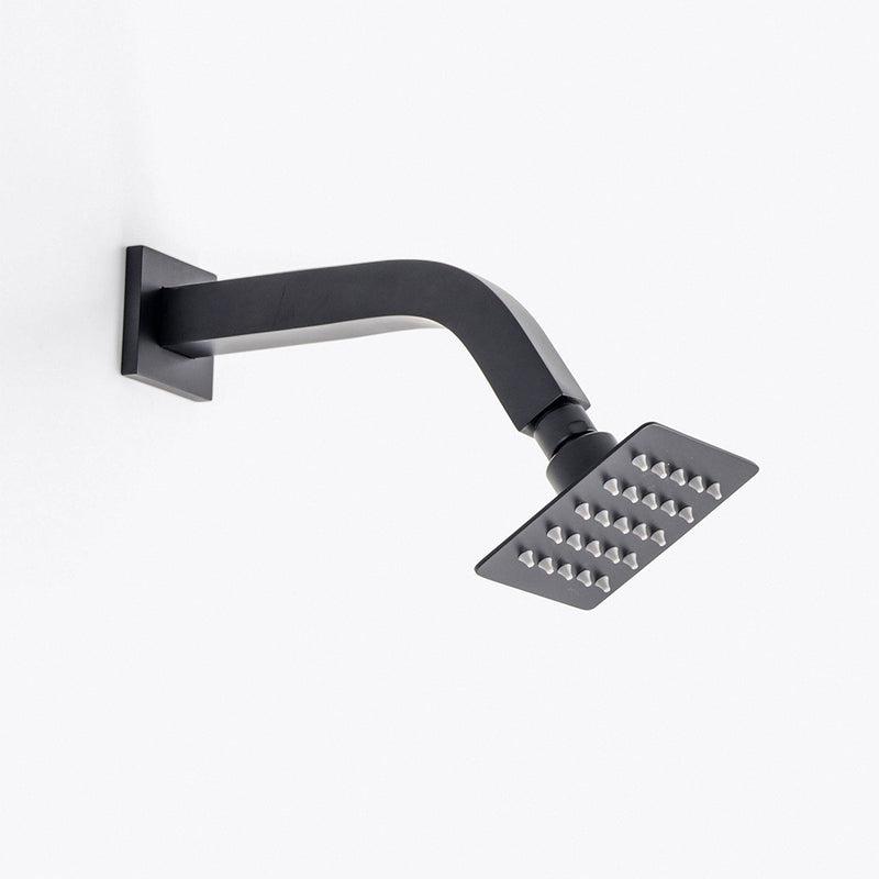 Devon Sharp Nozzles Slim Shower Head - Wall Or Ceiling Mount - 4" Stainless Steel/Matt Black