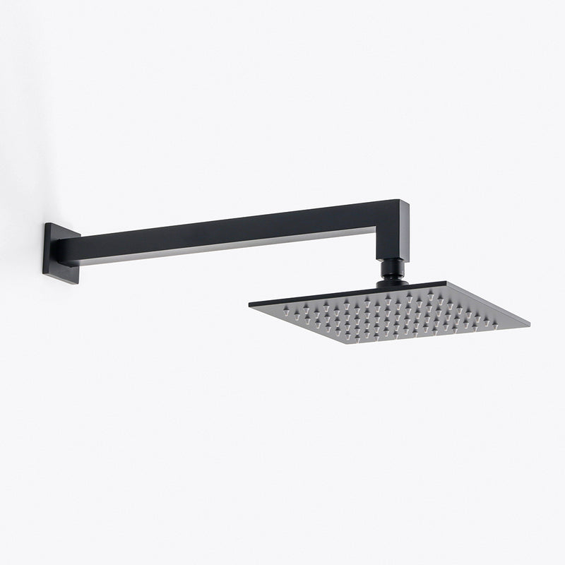 Devon Complete Square Shower Head - Wall Mount - 8" Brass/Matt Black