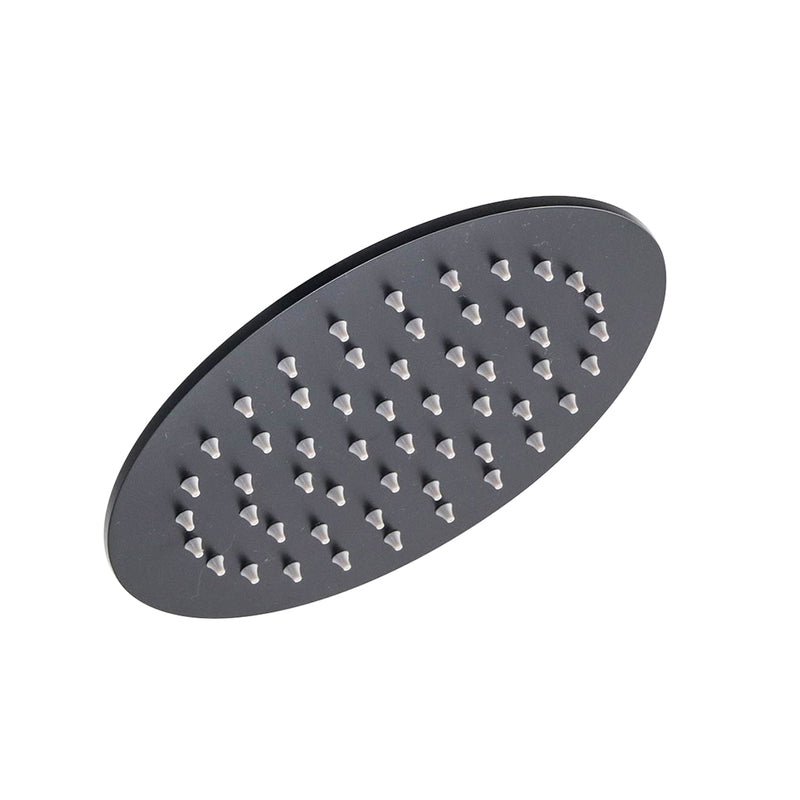 Metro Sharp Nozzles Shower Head - Wall Or Ceiling Mount - 8" Stainless Steel/Matt Black