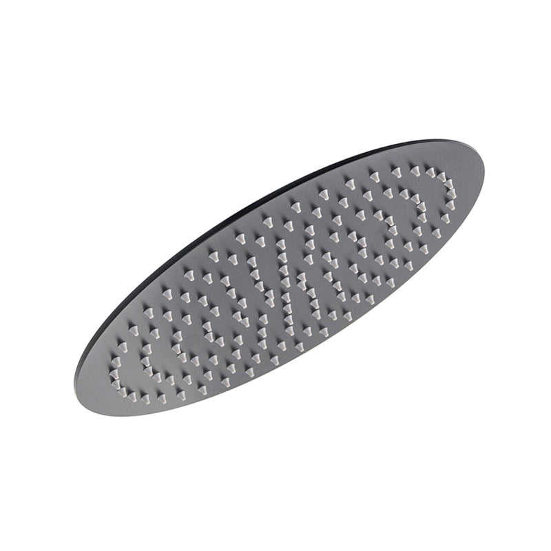 Metro Sharp Nozzles Shower Head - Wall Or Ceiling Mount - 12" Stainless Steel/Matt Black