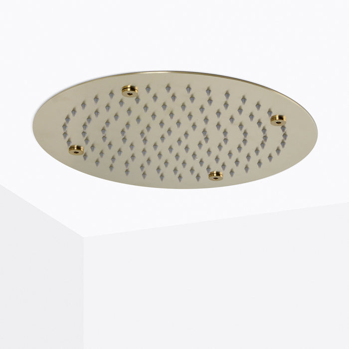 Metro Recessed Shower Head - Ceiling Mount - 12" Stainless Steel/Satin Brass