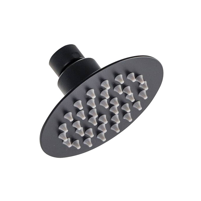 Metro Sharp Nozzles Slim Shower Head - Wall Or Ceiling Mount - 4" Stainless Steel/Matt Black