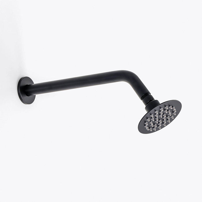 Metro Sharp Nozzles Slim Shower Head - Wall Or Ceiling Mount - 4" Stainless Steel/Matt Black