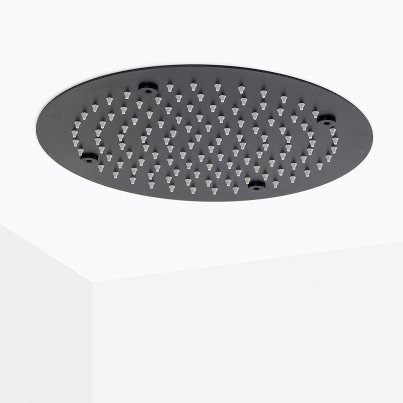 Metro Recessed Shower Head - Ceiling Mount - 16" Stainless Steel/Matt Black