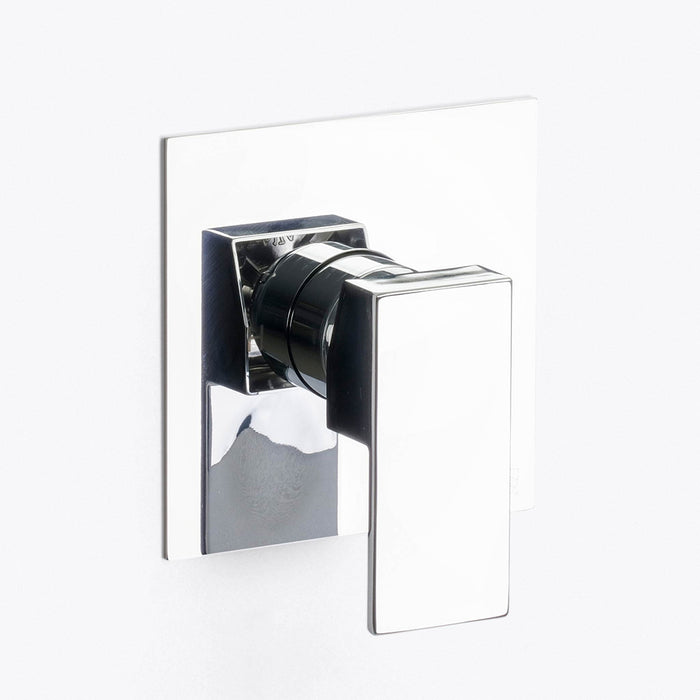 Devon 1 Way Pressure Balance Shower Mixer - Wall Mount - 6W" x 6H" Brass/Polished Chrome