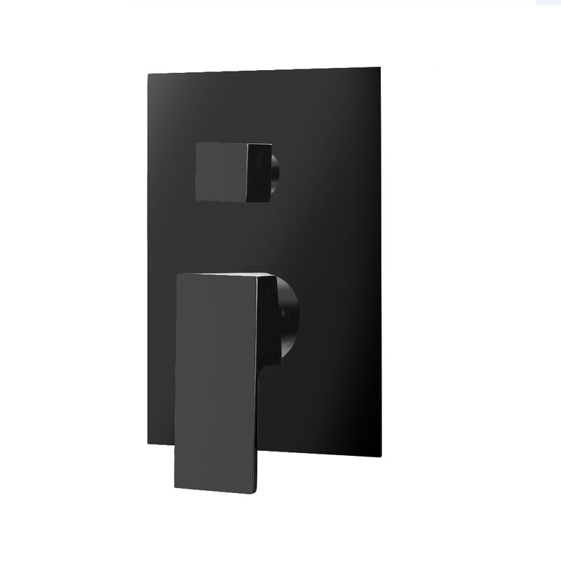 Devon 2 Way Pressure Balance Shower Mixer - Wall Mount - 5W x 8H" Brass/Matt Black