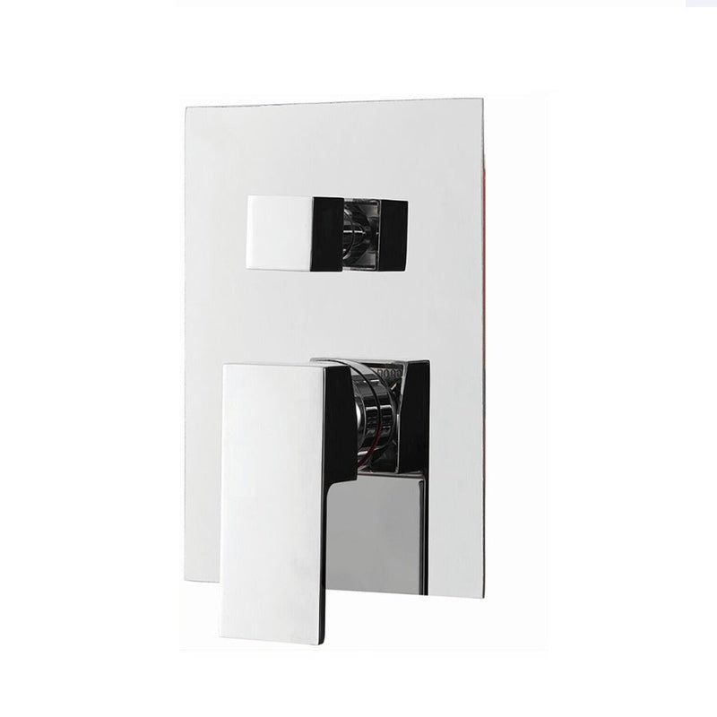 Devon 2-Way Shower Set With Hand Shower Set - Wall Mount - 6" Brass/Polished Chrome
