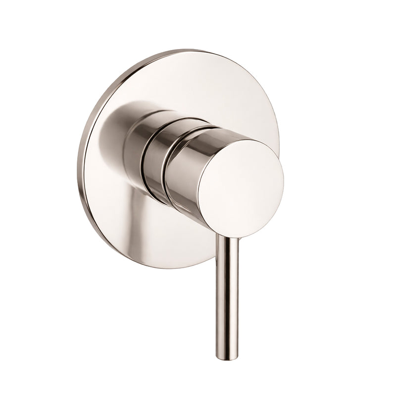 Metro 1 Way Pressure Balance Shower Mixer - Wall Mount - 7" Brass/Polished Nickel