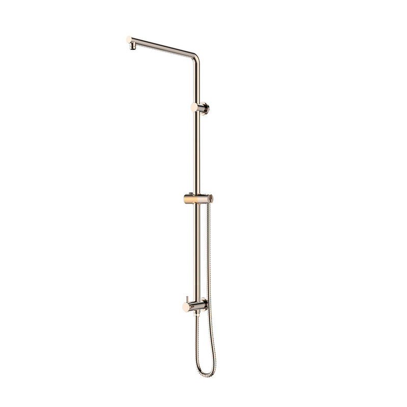 Metro 2 Way Pressure Balance Shower Column Set with Shower Head & Hand Shower - Wall Mount - 8" Brass/Polished Nickel