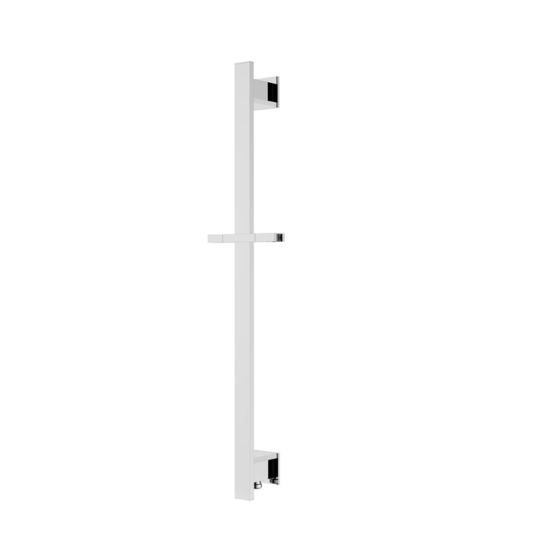 Devon Square Shower Slide Bar - Wall Mount - 24" Brass/Polished Chrome
