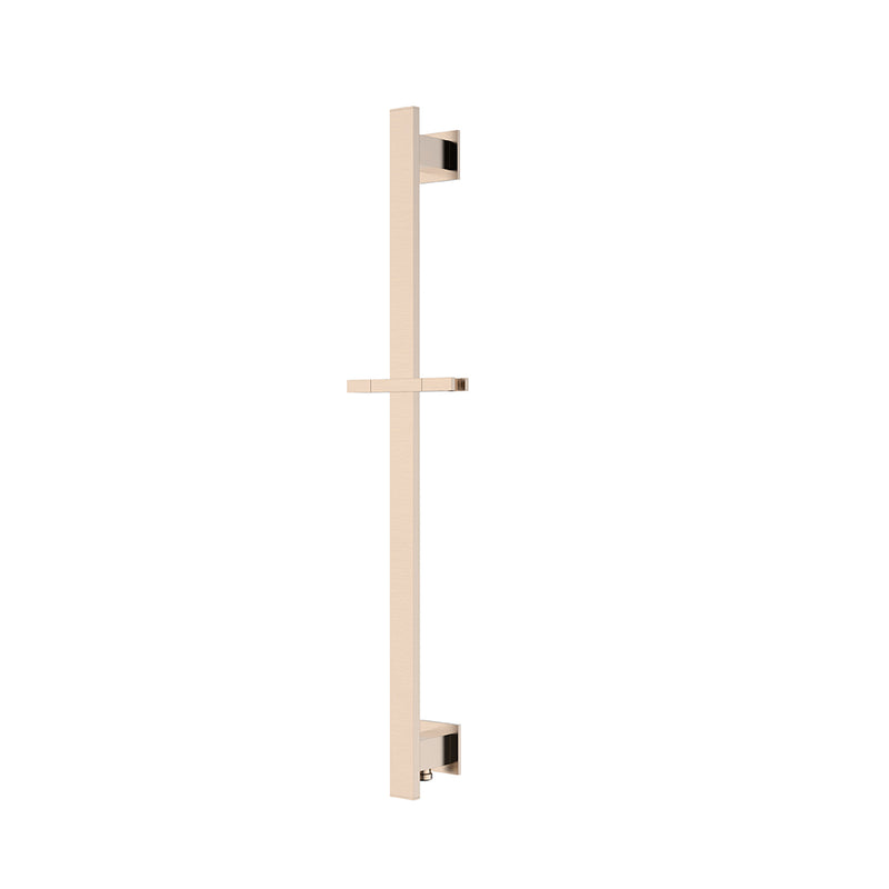 Devon Square Shower Slide Bar - Wall Mount - 24" Brass/Brushed Nickel