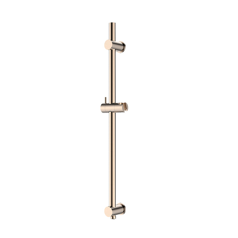 Metro Round Shower Slide Bar - Wall Mount - 24" Brass/Brushed Nickel