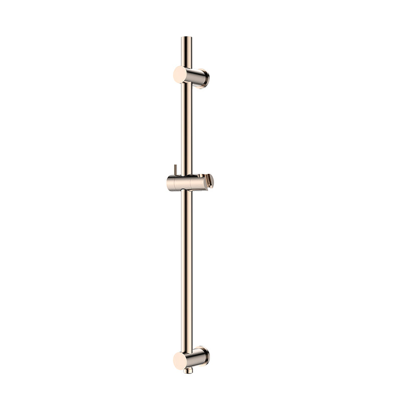Metro Round Shower Slide Bar - Wall Mount - 24" Brass/Polished Nickel