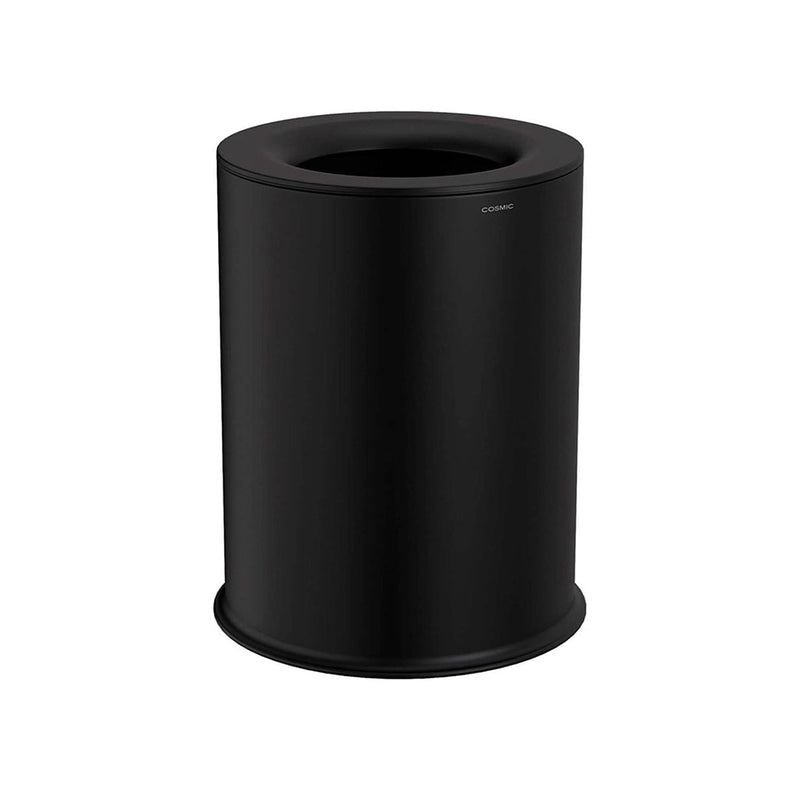 Architect S+ Geyser 5 Lts Bathroom Trash Can - Free Standing - 8" Stainless Steel/Plastic/Matt Black